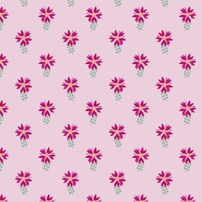 Pretty Pink Sweet Floral on pastel pink