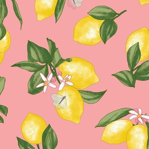 lemons - pink - large