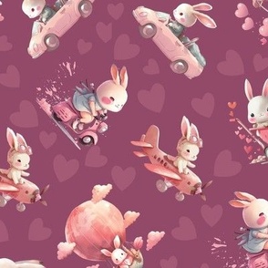 Bunnies with wheels - M