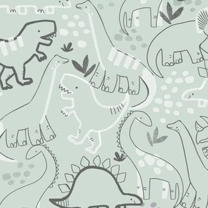 Dinosaurs in Doodle Land || S || Mint