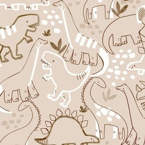 Dinosaurs in Doodle Land || S || Tan