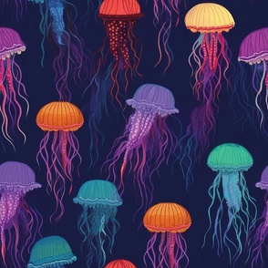 Whimsical Jellyfish - L