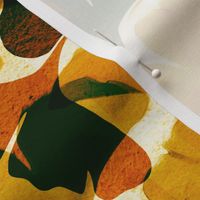 [Medium Large] 4in Round Ginkgo Orange Painting