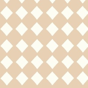 Shabby chic harlequin argyles_sand and ivory-clean lines.