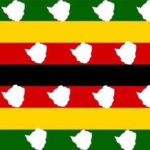 White map of Zimbabwe 