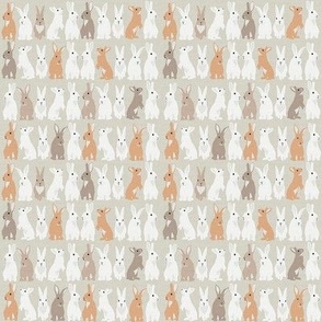 Tawny White Bunnies Soft Olive Small_Iveta Abolina