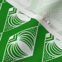 Chevron isometric reimagined cruising  coordinate  small Emerald jade green and white