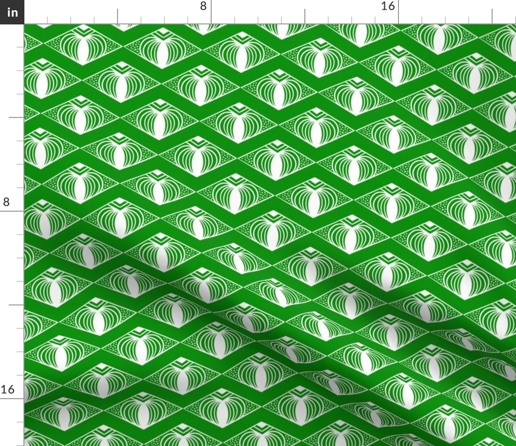 Chevron isometric reimagined cruising  coordinate  small Emerald jade green and white