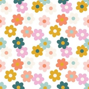 small daisy daisy: soft, peach, disco, goldie, coral, fiery, opal, starboard