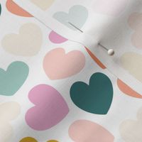 small hearts: soft, peach, disco, goldie, coral, fiery, opal, starboard
