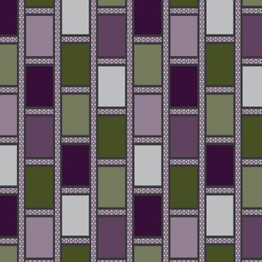 Jewel Tone Rectangles With Cross Stitch Edging