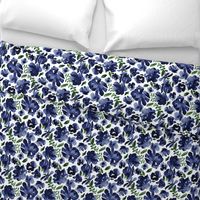 navy and olive floral