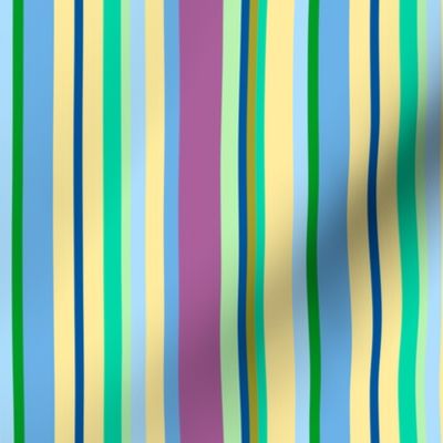 multicolor blue stripes