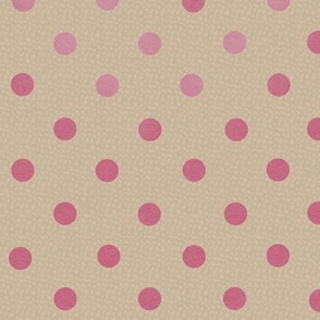 (S) Hombre Pink Dots on Textured Khaki