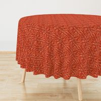 Flowing Textured Leaves Dramatic Elegant Classy Large Neutral Interior Monochromatic Orange Blender Bright Colors Bold Coral Red Orange FF4000 Bold Modern Abstract Geometric