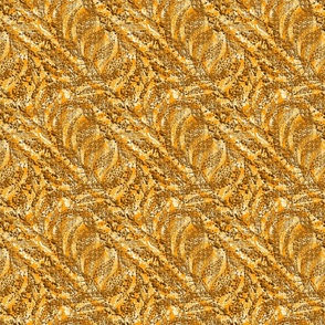 Flowing Textured Leaves Dramatic Elegant Classy Large Neutral Interior Monochromatic Orange Blender Bright Colors Marigold Orange Gold EF9F04 Bold Modern Abstract Geometric