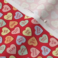 Canine Candy Hearts - Red, Small Scale