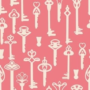 [Medium] 6in Keys Flamingo Pink Rasberry