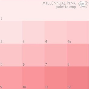 Millennial Pink Color Map: Dept. 6 Design Millennial Pinks Palette Map