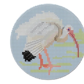 White Ibis Cross Stitch