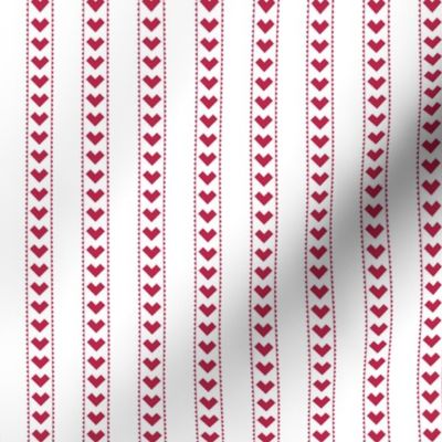Heart Ticking Stripe - Viva Magenta