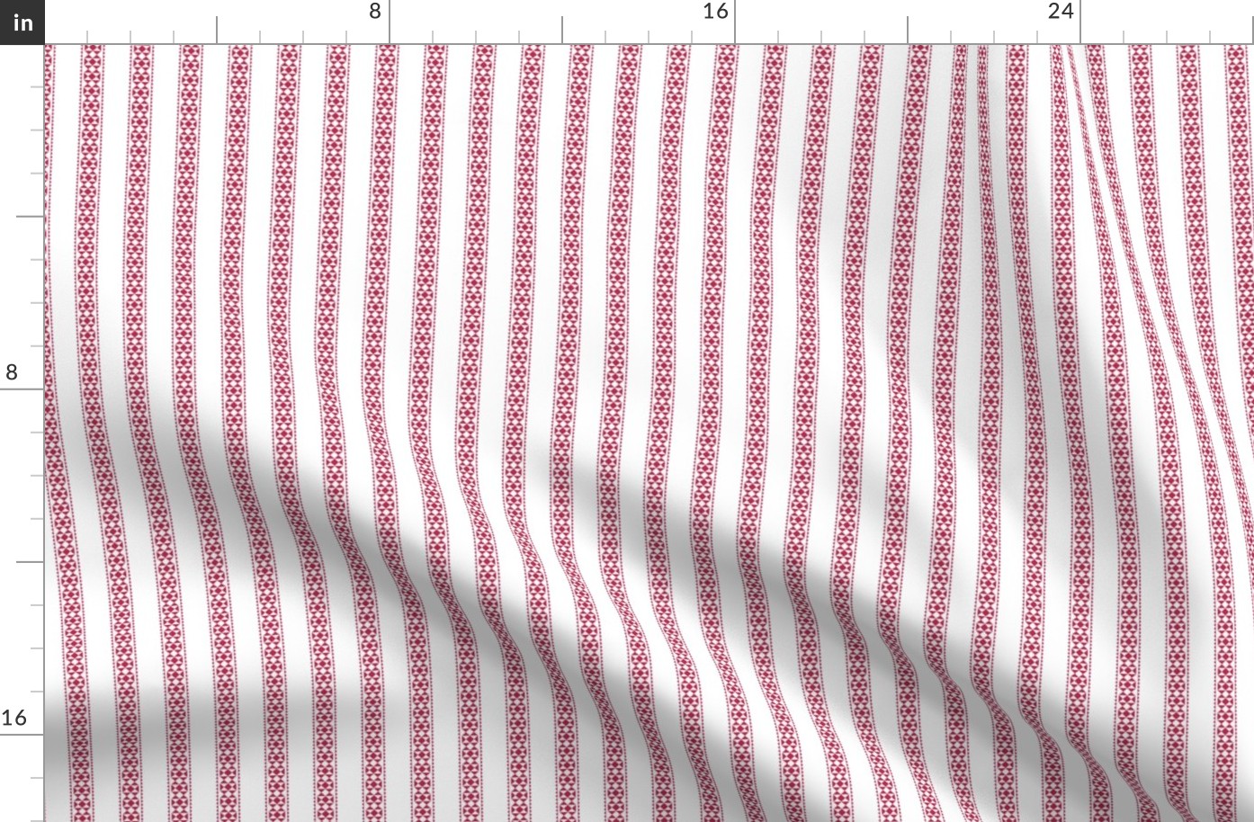 Triangle Ticking Stripe - Viva Magenta