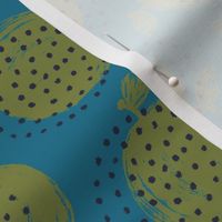 Apple polka dot spots blue