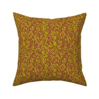 Regency Floral Vine Sage Gold & Chestnut