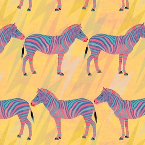 Party Zebra on yellow