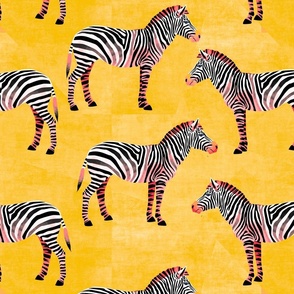 Party Zebra black and white on yellow