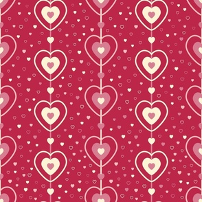 Magenta Heartstrings Pattern 18 Inch Repeat