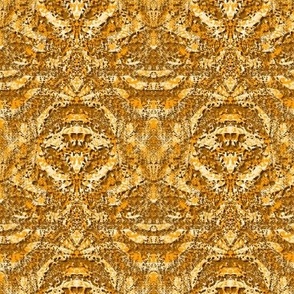 Flowing Textured Flower Dramatic Elegant Classy Large Neutral Interior Monochromatic Orange Blender Bright Colors Marigold Orange Gold EF9F04 Bold Modern Abstract Geometric