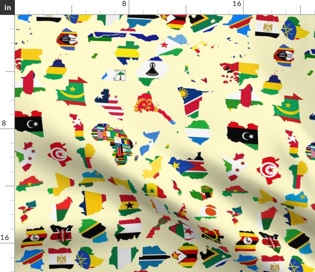 African countries Maps on Flags