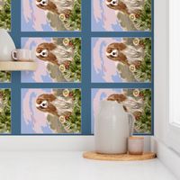 Cavalier Spaniel Garden Flag Fabric