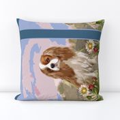 Cavalier Spaniel Garden Flag Fabric