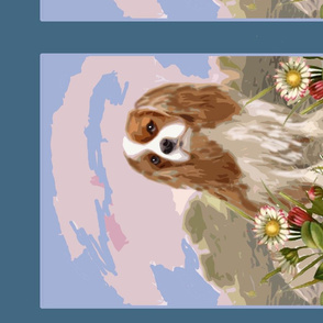 Cavalier Spaniel Garden Flag Fabric