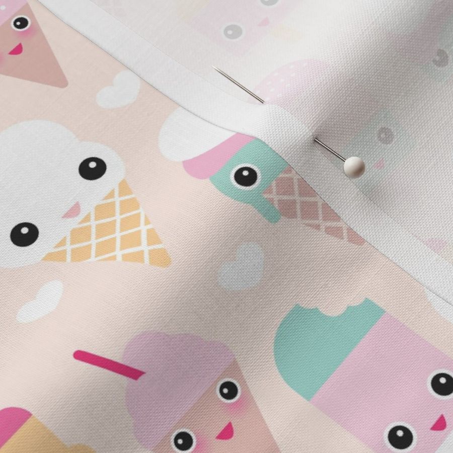 Colorful sweet summer ice cream popsicle Fabric | Spoonflower