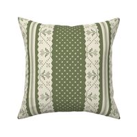 cross stitch stripe in sage