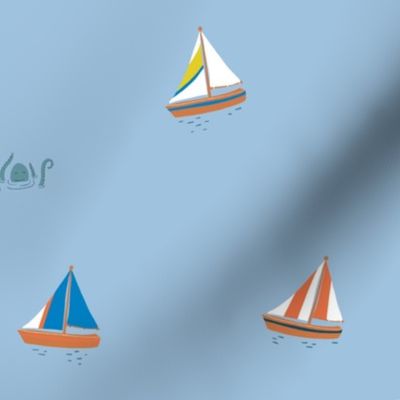 Breezy Boats Sky Blue - Medium Sized