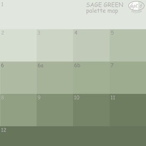 Sage Green Color Map: Dept. 6 Design Sage Green Palette Map