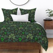 Shamrock Cross Stitch (40 Shades of Green large scale) 