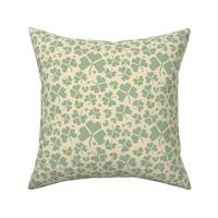 Shamrock Cross Stitch (Green Cream small scale) 