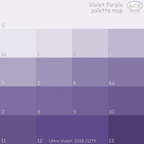 Violet Purple Color Map: Dept. 6 Design Palette Map
