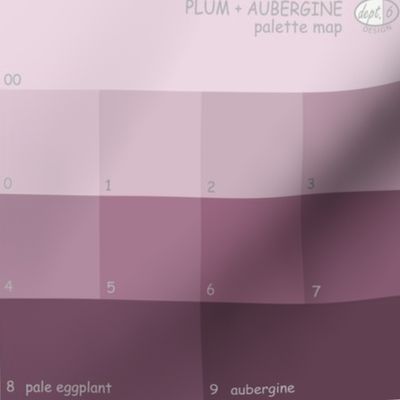 Purple Plum Color Map: Plum + Aubergine Palette Map Dept. 6 Design