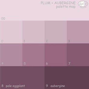 Purple Plum Color Map: Plum + Aubergine Palette Map Dept. 6 Design