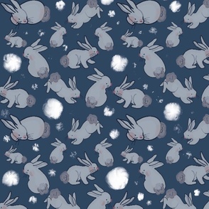 Bunnies on navy