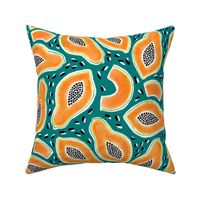 Papayas Teal Small