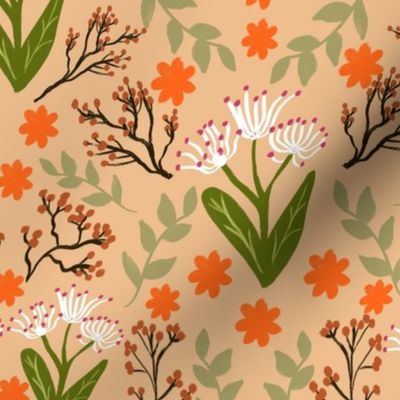 Early spring large peach background 