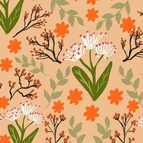 Early spring large peach background 