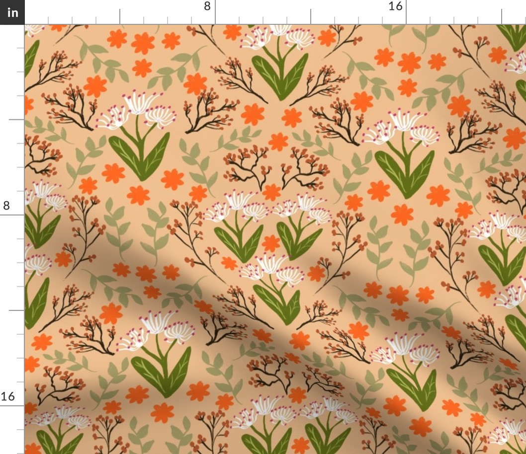 Early spring large peach background 